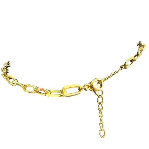 Chanel Gold Black & White CC Circle Pendant with Paper Clip Necklace (CCXX030) - Picture 4 of 4